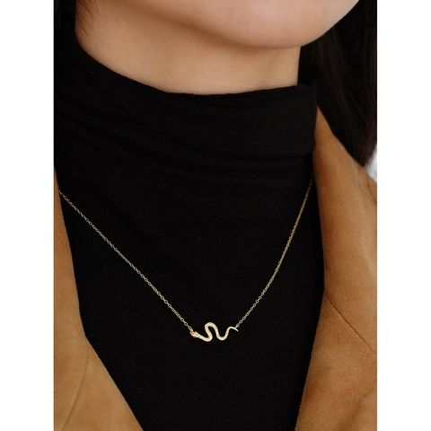 Collana Con Pendente A Forma Di Serpente In Argento Sterling 925 Con Zirconi Gioielli Di Lusso Leggeri Per Donna