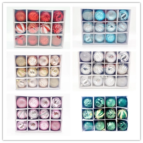 Boules De Noël En Plastique Électrolytique Multi Texture Incassable Décorations À Suspendre Décor De Fête Festive