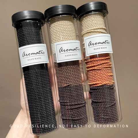 Elastic Hair Ties Spiral Twisted Hair Bands High Stretch Ponytail Holders Durable Seamless Hair Accessories For Women