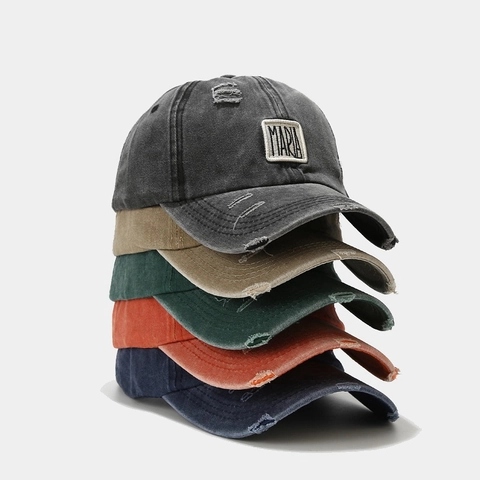 Gorra De Béisbol Vintage Lavada Algodón Retro Sombrero De Sol Ajustable Deporte Al Aire Libre Streetwear