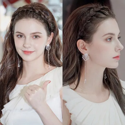 Gevlochten Synthetisch Haar Haarrand Vissenstaartvlecht Antislip Met Tanden Mode Haaraccessoires Voor Vrouwen