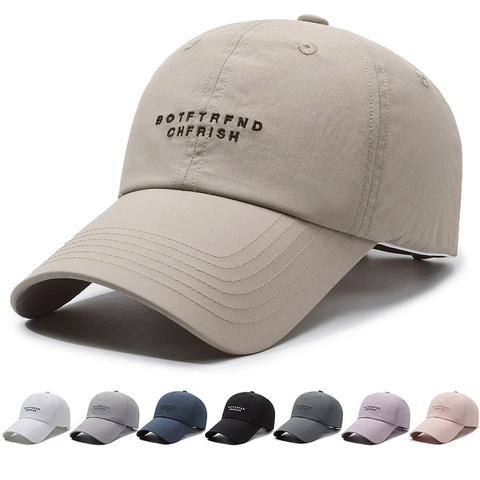 Berretto Da Baseball Uomo Asciugatura Rapida Protezione Solare Visiera Lunga Rete Traspirante Ricamo Cappello Sport