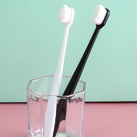 Ultra Soft Manual Toothbrush High Density Micro Fiber Bristles For Sensitive Gums With Portable Travel Case