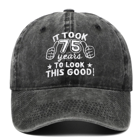Cappello Da Baseball In Cotone Lavato Vintage Distressed Dad Hat Regalo 75 Compleanno Ricamato Traspirante Regolabile