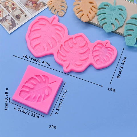Monstera Deliciosa Leaf Silicone Mold DIY Cake Decorating Fondant Chocolate Baking Tropical Plant Shape