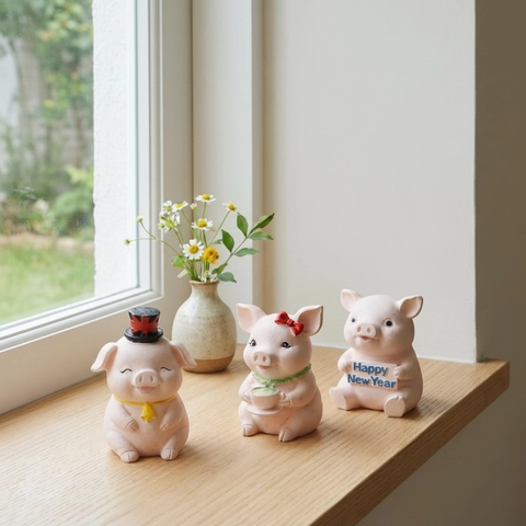 3D Pig Silicone Mold Cute Cartoon Animal DIY Resin Epoxy Gypsum Crafting Candle Making Desktop Decor Baking