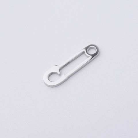 Colgante De Alfiler De Seguridad Minimalista De Acero Inoxidable 304 Pulido Dije De Clip Para Hacer Joyas DIY Tendencia Creativo