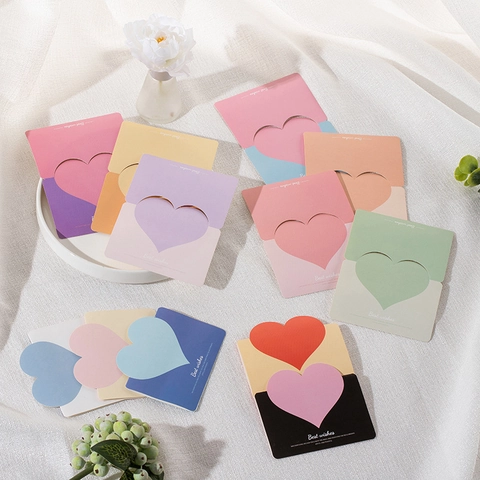 Biglietti Di Auguri A Forma Di Cuore Carta Ritaglio 3D Best Wishes Per Festa Della Mamma San Valentino Matrimonio Romantico Biglietto