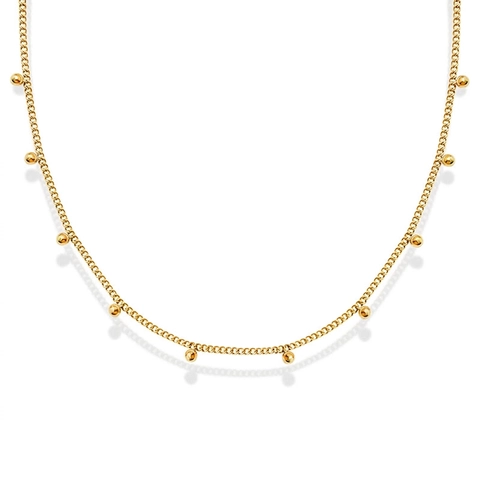 Collana Minimalista In Acciaio Al Titanio Con Perline Per Donna Catena A Sfere Semplice Girocollo Gioielli Di Moda