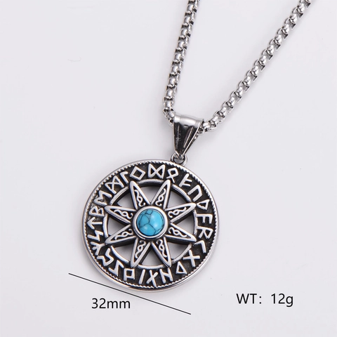 Vintage 304 Stainless Steel Pendant Necklace Retro Punk Viking Hip Hop Jewelry For Men Women Fashion Cool Jewelry Gifts