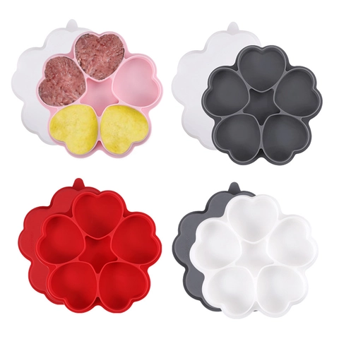 Stampo per Carne da Hamburger in Silicone a Forma di Cuore Stampo per Budino Scatola per Alimenti per Neonati Teglia da Forno Stampo da Cucina