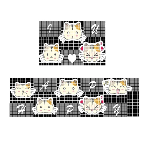 Tappeto Da Cucina Velluto Di Cristallo Antiscivolo Assorbente Motivo Geometrico Moderno Cartone Animato Lavabile