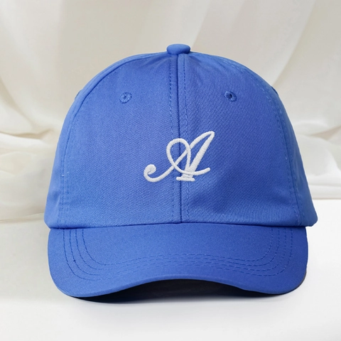 Baseballkappe Bestickt Buchstabe A Retro Gebogener Schirm Verstellbar Polyester Sonnenschutz Freizeithut
