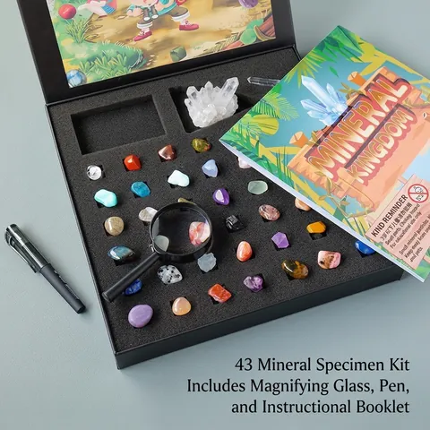 Spécimens De Minéraux De Cristaux Naturels Collection Éducation Science Pierres Précieuses Cadeau Pour Enfants Adultes Décoration