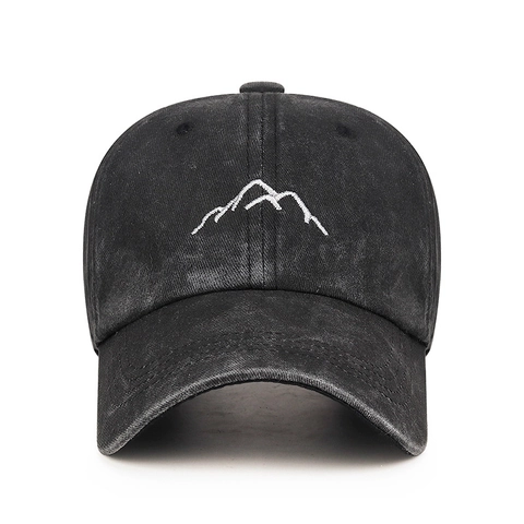 Cappello Da Baseball In Cotone Lavato Vintage Ricamo Montagna Regolabile Berretto Casual Per Uomini Donne