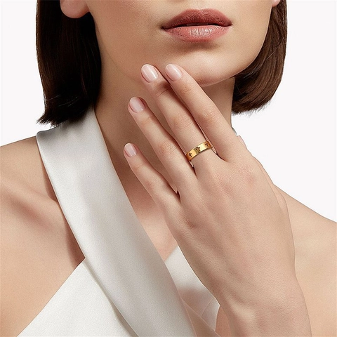 Minimalist Stainless Steel Hollow Cross Ring Simple Fashion Unisex Band Ring For Men Women Gold Silver Plated Finger Jewelry Gift