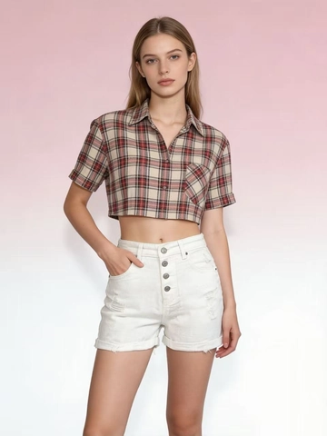 Pantaloncini Di Jeans A Vita Alta Da Donna Bianchi Cotone Strappati Braguetta A Quattro Botoni Casual Estate Moda