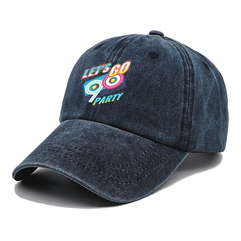Berretto Da Baseball Vintage Anni 90 In Cotone Lavato Stampato Retrò Dad Hat Protezione Solare Regolabile Per Uomo Donna