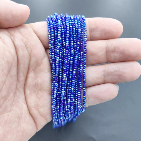 Faceted Glass Beads Plated Crystal Spacer Beads For DIY Jewelry Making Bracelet Necklace Crafting Rainbow Multicolor Small Rondelle