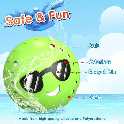 Herbruikbare Waterballonnen Siliconen Magnetisch Snelvullen Zelfsluitend Zomer Buiten Zwembadfeest Spat Smiley Gezicht Speelgoed