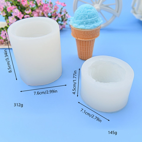 Ijsje Kegel Siliconen Vorm DIY Aromatherapie Kaars Taart Chocolade Bakgereedschap Flexibele Dessertvorm Handgemaakt Cadeau