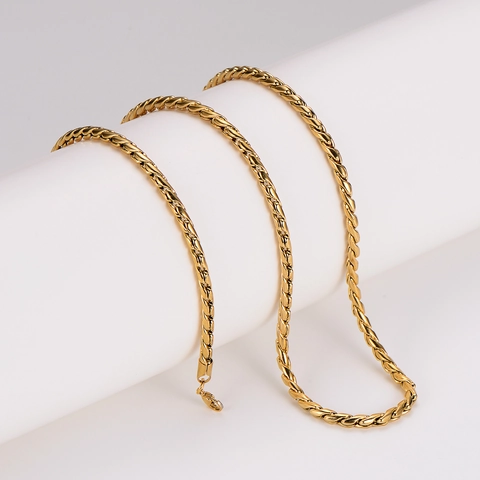 Keel Chain Ketting En Armband 304 Roestvrij Staal 18K Verguld Minimalistische Hip Hop Mode Sieraden Voor Heren Dames