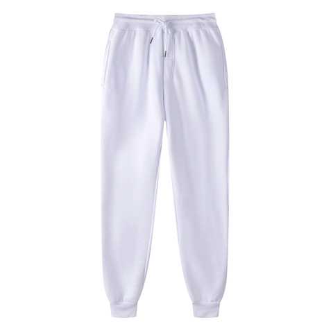 Pantalones De Jogging Para Hombre Forro Polar Poliéster Color Sólido Cordón Cintura Elástica Casual Deportivo