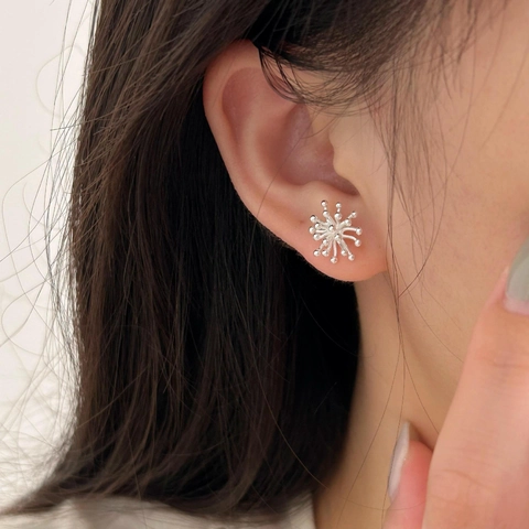 Orecchini A Lobo In Argento Sterling 925 Fuochi D'artificio Stella Minimalista Stile Ins Coreano Gioielli Donna