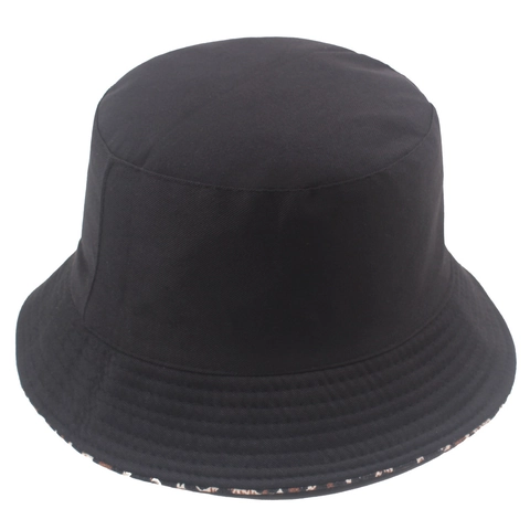 Chapeau Bob Léopard Réversible Large Bord Coton Polyester Protection Solaire Rétro Décontracté Pour Femmes