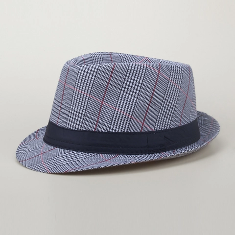 Britse Stijl Geruite Fedora Hoed Ademende Dunne Jazz Pet Zonbescherming Outdoor Casual Voor Heren Vrouwen