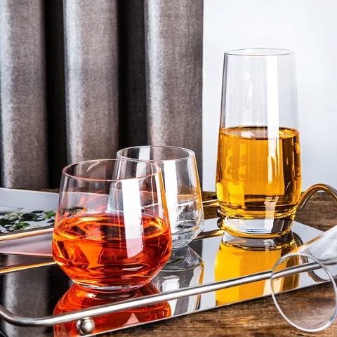 Heat Resistant Crystal Glass Cup Clear Drinking Water Tumbler For Juice Mousse Creative Transparent Glassware Home Decor