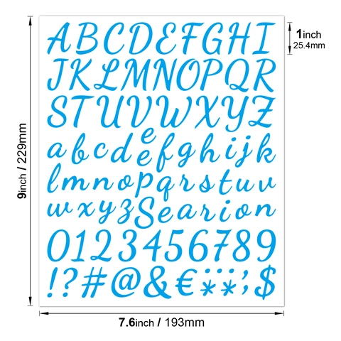 Autocollants De Lettres Et Chiffres Manuscrits En Vinyle Imperméable Auto Adhésifs Pour Scrapbooking Bricolage Colorés