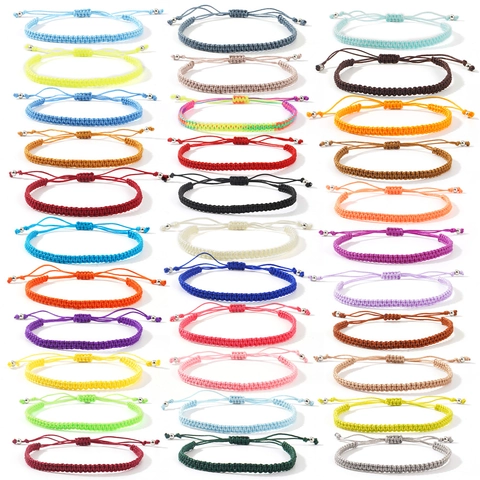 Handgefertigtes Geflochtenes Seilarmband Verstellbares Nylon Kordel Minimalistischer Freundschaftsschmuck Unisex Legierungsperlen