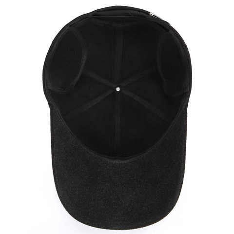 Berretto Da Baseball Invernale Da Uomo Con Paraorecchie Lana Cotone Caldo Antivento Regolabile Classico Cappello