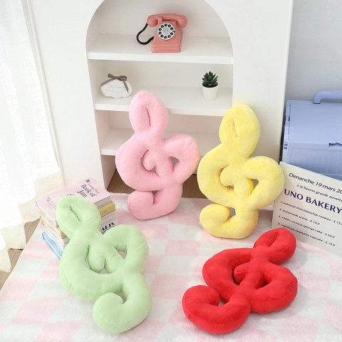Treble Clef Musiknote Plüschkissen Weiches Kurzplüsch Dekokissen Für Mädchen Und Kinder Süße Sofadekoration
