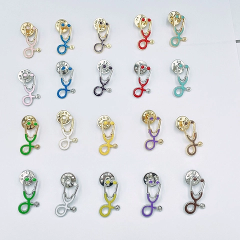 Spilla Stetoscopio Pin Smalto Lega Gioielli Medici Regalo Per Medico Infermiere Studenti Accessorio Creativo