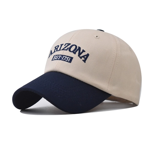 Gorra De Béisbol Bordada Arizona De Algodón Lavado Bloque De Color Retro Sombrero De Sol Ajustable Unisex Informal