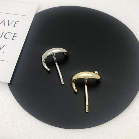 Minimalistischer Ponytail Cuff Legierung Haarklammer Für Frauen Mode Gold Silber Glänzend Metall Haarnadel