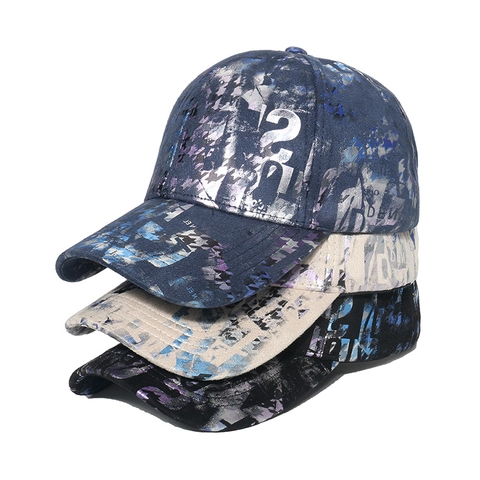 Καπέλο Του Μπέιζμπολ Tie Dye Houndstooth Gradient Graffiti Letter Print Πολυεστέρας Ρυθμιζόμενο Streetwear Καπέλο