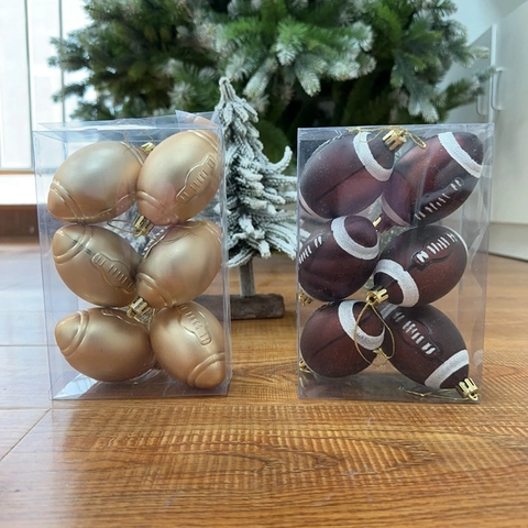 Kerstboom Hangende Ornamenten Plastic Amerikaans Voetbal Rugby Feest Decoraties Metaal Sport Thema