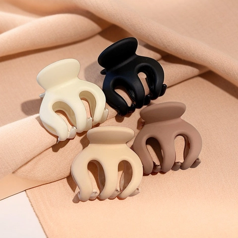 Pinza Per Capelli Opaca Mini Forma Di Zucca Supporto Per Coda Di Cavallo Alta Per Donne Ragazze Elegante