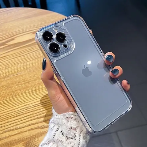 Clear Tpu Phone Case Shockproof Soft Transparent Protective Back Cover Slim Anti-Fall Mobile Accessories