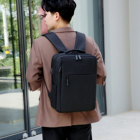 Zaino Per Laptop Aziendale Tessuto Oxford Porta Di Ricarica USB Grande Capacità Impermeabile Viaggio Scuola Uomini Donne
