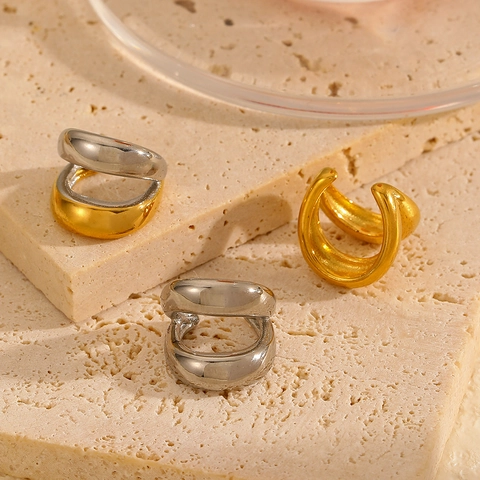 Geometrische Gelaagde Ear Cuffs Roestvrij Staal Zonder Piercing Kraakbeen Oorbellen Minimalistische Sieraden Voor Dames
