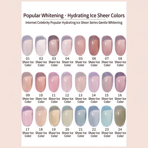 Translucent Jelly Nail Gel Polish UV LED Soak Off Manicure Nail Lacquer Semi-Transparent High Gloss Nude Pink Nail Art Gel