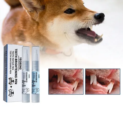 Pet Teeth Cleaning Whitening Pen Tartar Removal Tool Breath Freshener Portable Oral Care Gel For Dogs Cats
