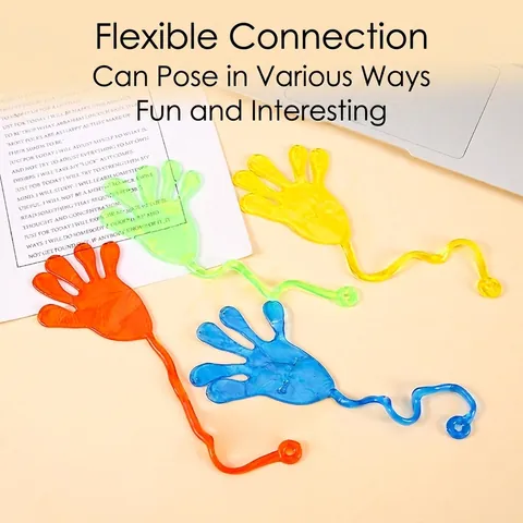Sticky Hand Toys Elastic Stretchy Climbing Palm TPR Soft Rubber Party Favors Kids Gifts Prank Gag Novelty Sensory