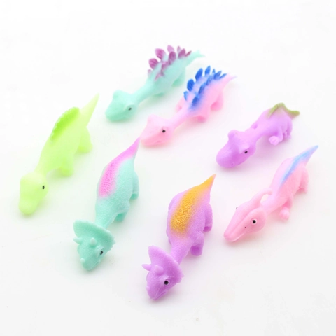 Novelty TPR Squishy Slingshot Dinosaur Toy Stress Relief Finger Ejection Animal Toy For Office Party Favors Teens Adults