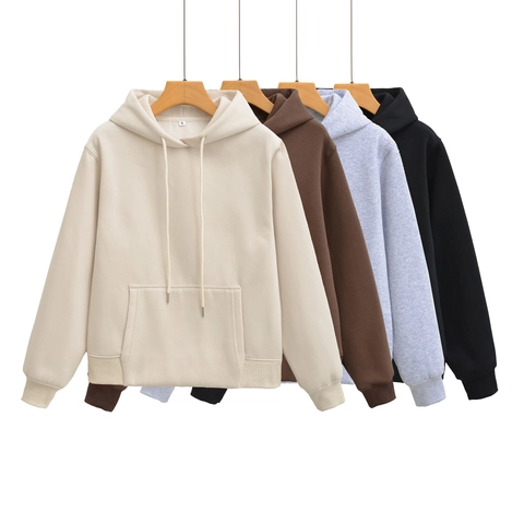 Women Sweatshirt Hoodie And Pants Polyester Solid Color Casual Streetwear Long Sleeve Drawstring Pocket Outerwear
