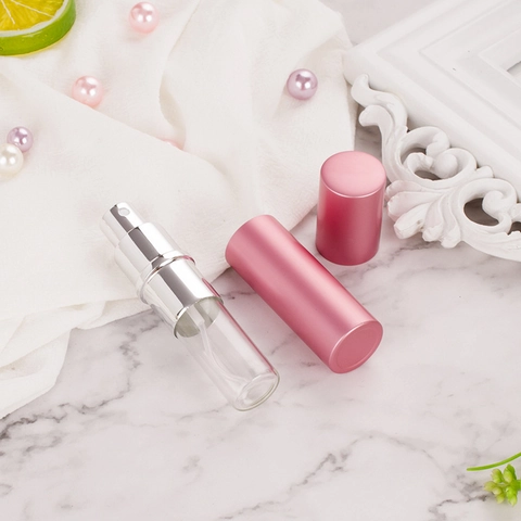 Portable Perfume Atomizer Refillable Spray Bottle Aluminum Shell Glass Liner Mini Travel Empty Fragrance Container